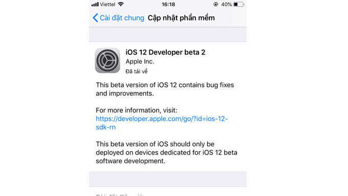 iOS 12 beta 2 - xtmobile