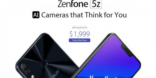 ZenFone 5Z xuất hiệt trên website của Asus với giá $1900