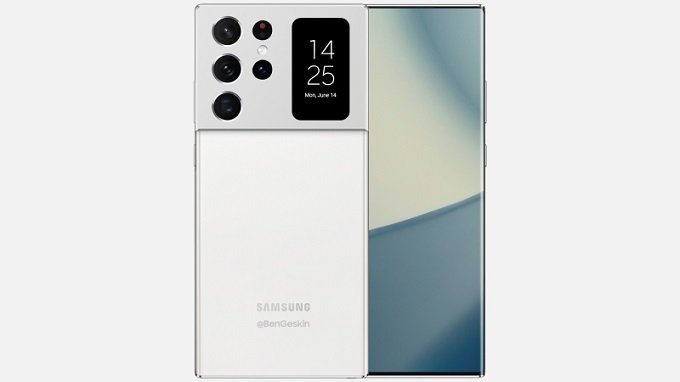 Concept Galaxy Note 21 Ultra lộ diện với màn hình phụ phía sau ấn tượng