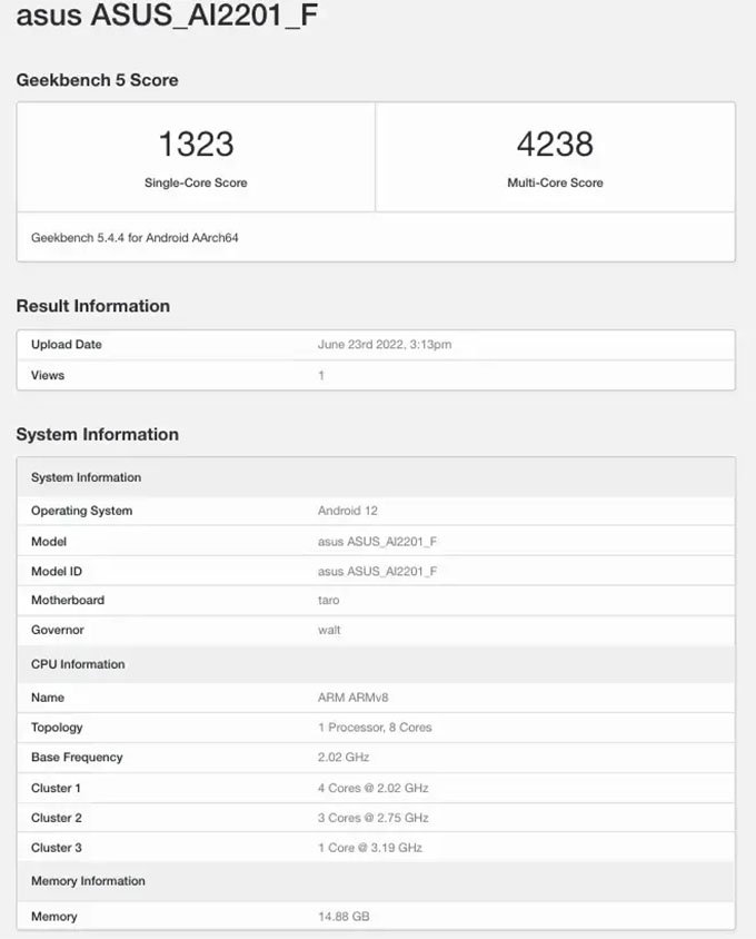 Asus ROG Phone 6 xuất hiện trên Geekbench