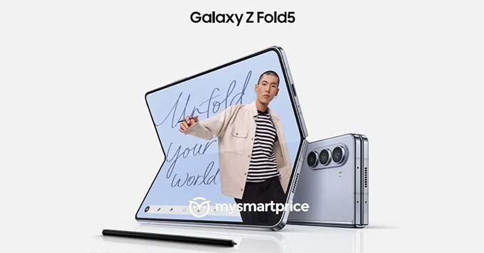 Hình ảnh chính thức đầu tiên của Galaxy Z Fold 5 bị rò rỉ trước thềm ra mắt