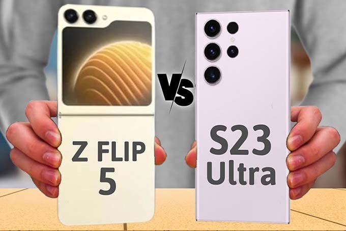 So sánh thiết kế Galaxy S23 Ultra vs Galaxy Z Flip 5