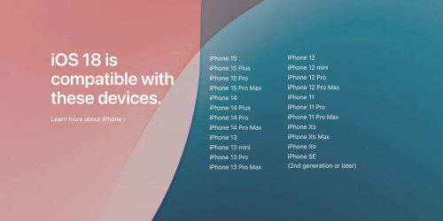 Điện thoại nào được cập nhật iOS 18? Khám phá ngay!