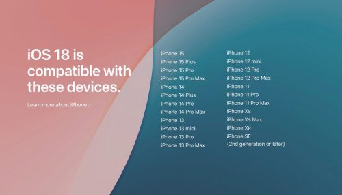 Điện thoại nào được cập nhật iOS 18? Khám phá ngay!