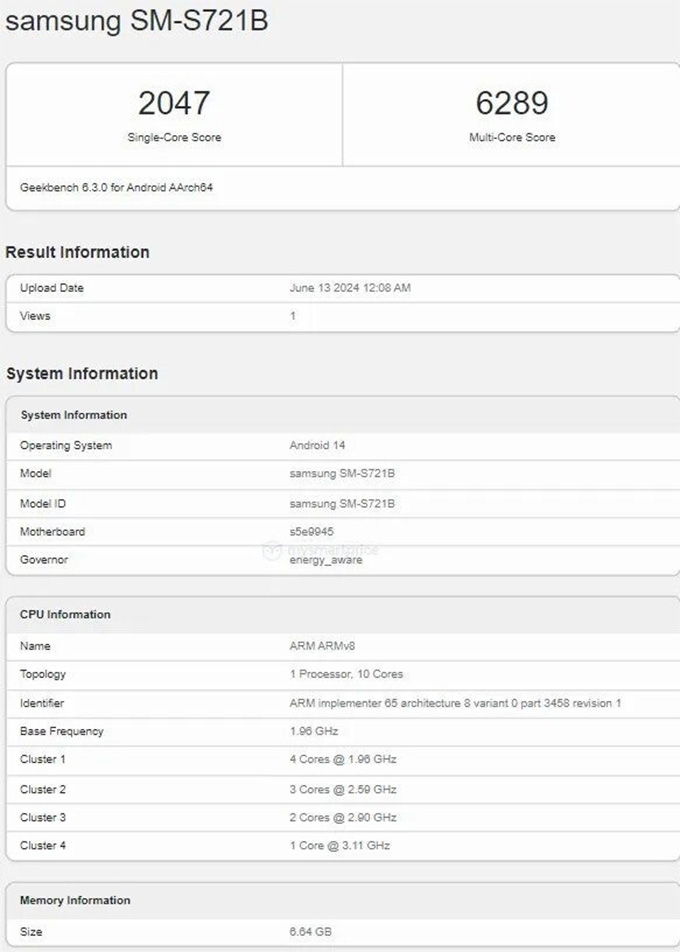 Galaxy S24 FE vừa được phát hiện trên Geekbench, củng cố nhiều thông tin.