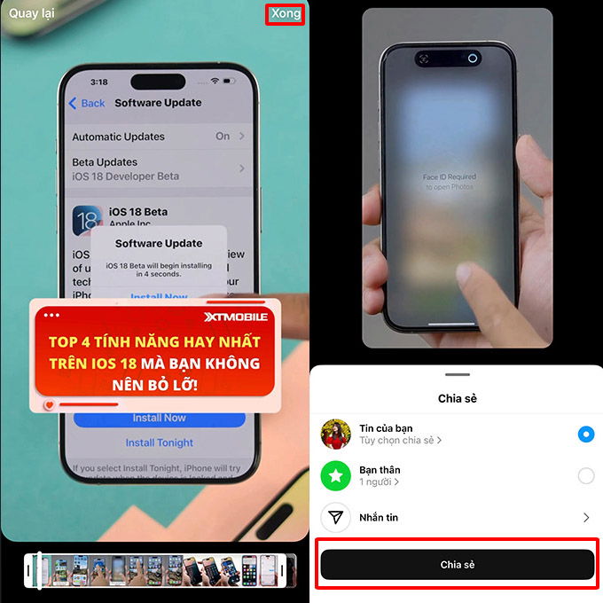 Sử dụng tính năng post video dài lên story Instagram mới