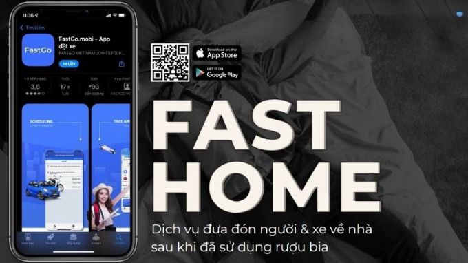 FastGo - App dịch vụ lái xe hộ khi say