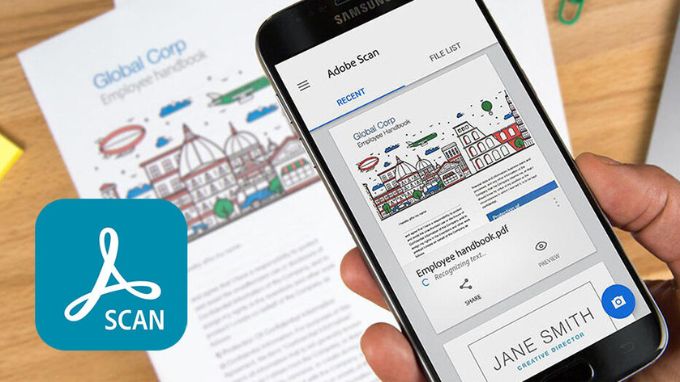 Dùng app Adobe Scan
