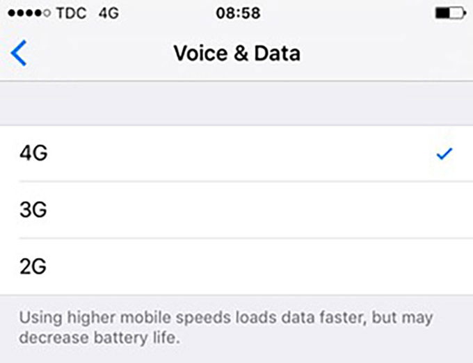 Cách đổi số sử dụng 3G/4G trên iPhone