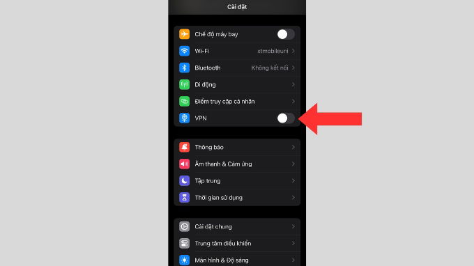 Cách bật, tắt VPN trên iPhone