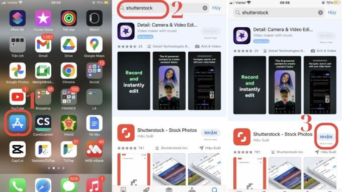 Cách tải Shutterstock trên điện thoại iPhone