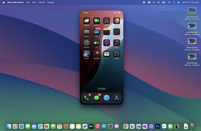 Phản chiếu màn hình iPhone lên MacBook bằng iPhone Mirroring