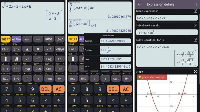 Ứng dụng Máy tính khoa học 580 570 Plus mô phỏng chính xác giao diện và tính năng của các dòng Casio fx-580 và fx-570 quen thuộc
