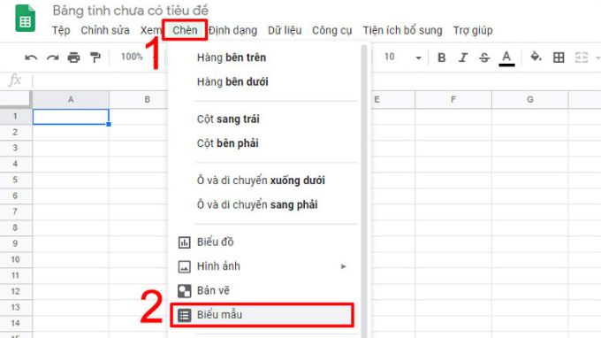 Cách tạo Google Form từ Google Sheet