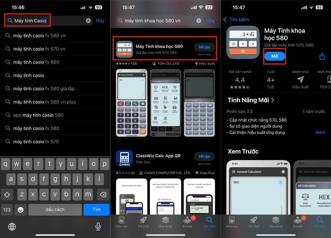 Cách tải app máy tính Casio online trên điện thoại chi tiết