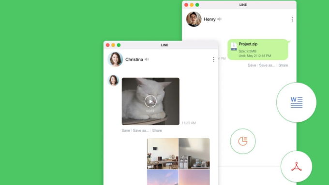 LINE hoạt động dựa trên mô hình client-server