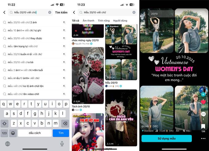 Những mẫu CapCut chúc mừng 20/10 có sẵn chữ chúc mừng là lựa chọn hoàn hảo cho ai muốn tạo video nhanh gọn