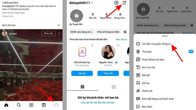 Cách bật trạng thái hoạt động Instagram trên điện thoại