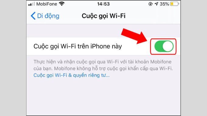 Cách bật Wi-Fi Calling trên iPhone