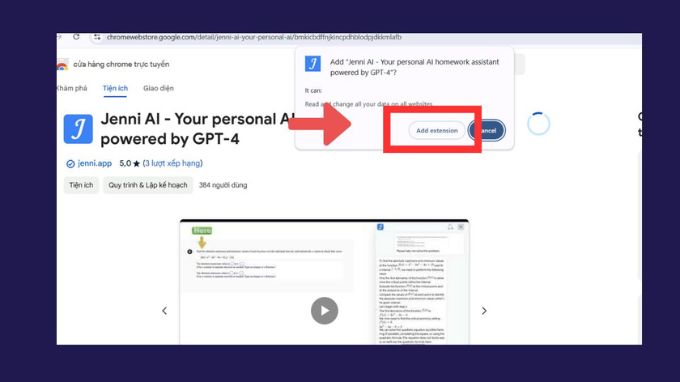 Hướng dẫn cách cài đặt ứng dụng Jenni AI trên Chrome