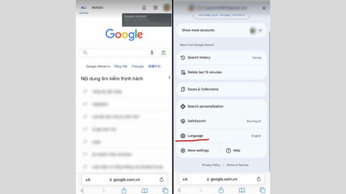 Cách cài đặt tiếng Việt cho Google Chrome trên điện thoại iPhone