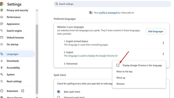 Cách cài đặt tiếng Việt cho Google Chrome trên máy tính