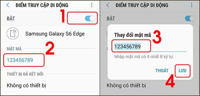 Cách chia sẻ mạng 4G trên điện thoại Samsung