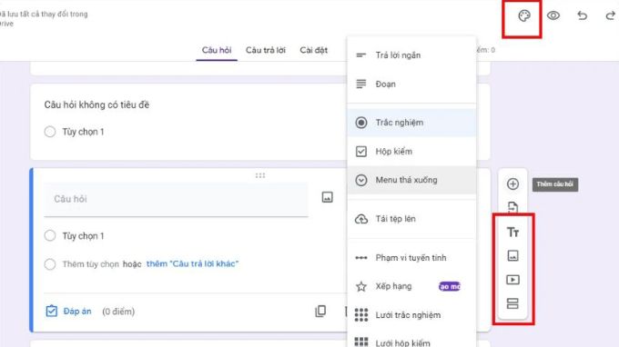 Cách chỉnh sửa và thêm câu hỏi trên Google Form