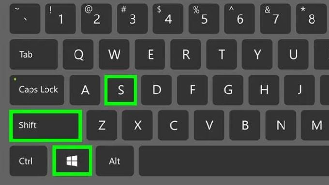 Dùng tổ hợp phím Windows + Shift + S