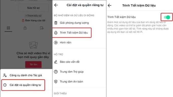 Tắt trình tiết kiệm dữ liệu trên ứng dụng TikTok