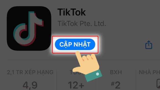 Cập nhật lại ứng dụng TikTok