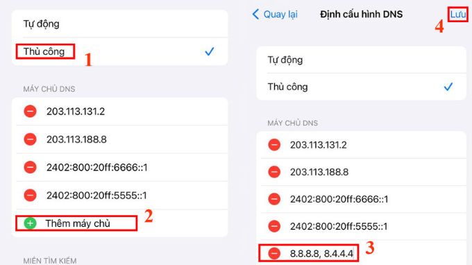 Cách thay đổi DNS trên điện thoại iPhone