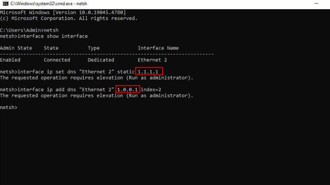 Cách đổi DNS trên máy tính bằng CMD (Command Prompt)