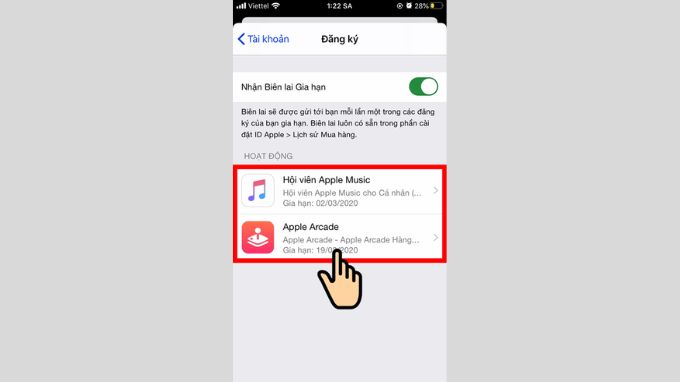 Cách hủy gia hạn ứng dụng dùng thử trên iPhone trong App Store