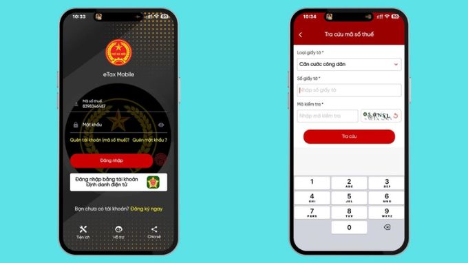Tra cứu mã số thuế cá nhân bằng ứng dụng eTax Mobile