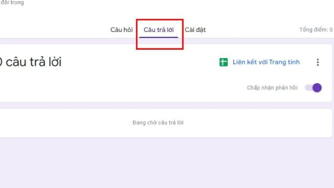 Cách xem câu trả lời Google Form của người điền