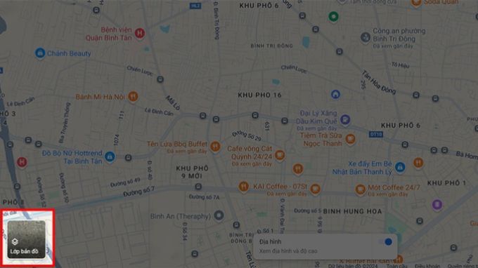 Cách xem kẹt xe trên Google Maps với máy tính