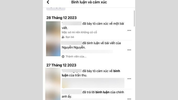 Hướng dẫn cách xem lại bình luận của mình trên Facebook