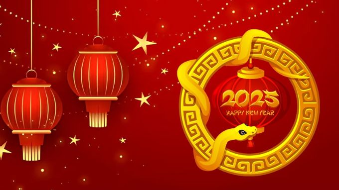 Hình nền background Tết Nguyên Đán 2025 lồng đèn