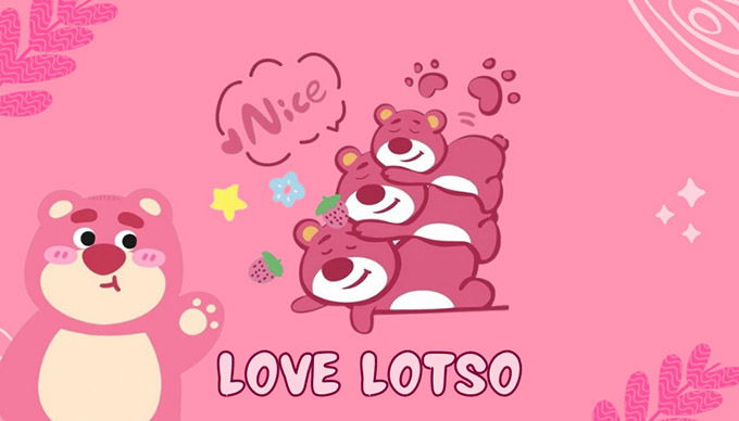 Hình nền gấu dâu Lotso cute 3D