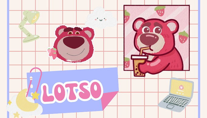 Hình nền gấu dâu Lotso cute 3D