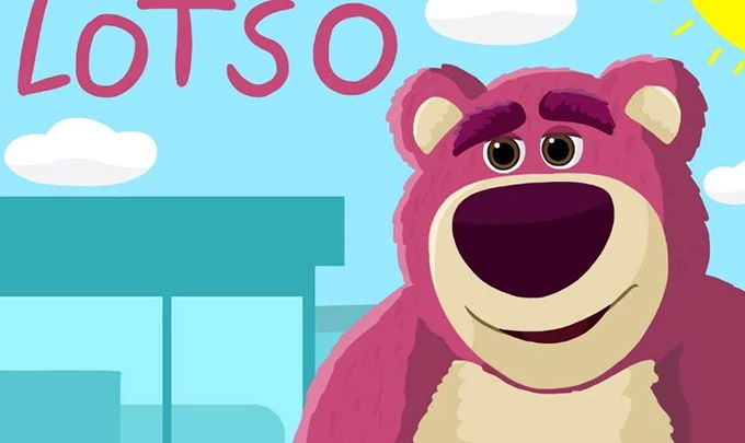 Hình nền gấu dâu Lotso vẽ tay cực đẹp