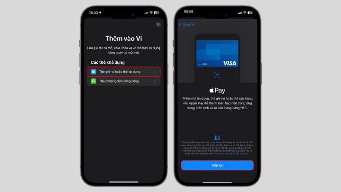 Cách thêm thẻ Apple Pay trên iPhone