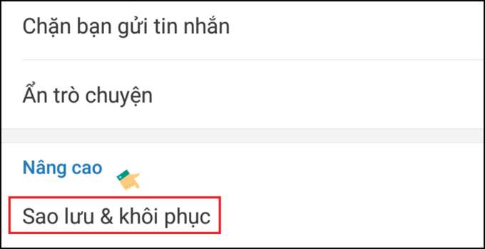 Cách sao lưu tin nhắn Zalo trên điện thoại android