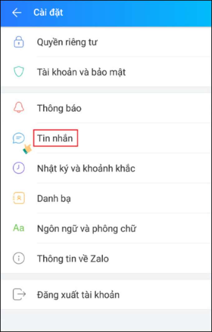 Cách sao lưu tin nhắn Zalo trên điện thoại android