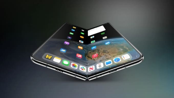 apple tham gia thị trường iphone màn hình gập với iPhone Fold