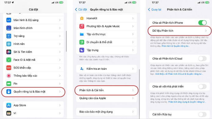 Bước 1 và 2 kiểm tra iPhone 16 có bị lỗi Reset Counter không