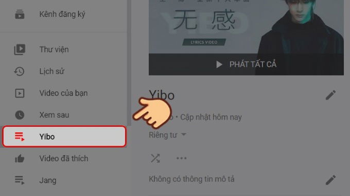 Bước 3 cách chỉnh sửa danh sách phát trên Youtube bằng máy tính