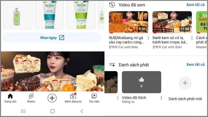 Bước 1 cách tạo danh sách phát trên Youtube qua thư viện