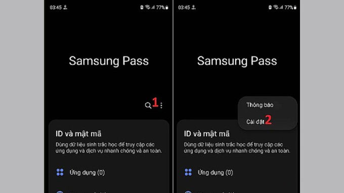 Cách tắt Samsung Pass